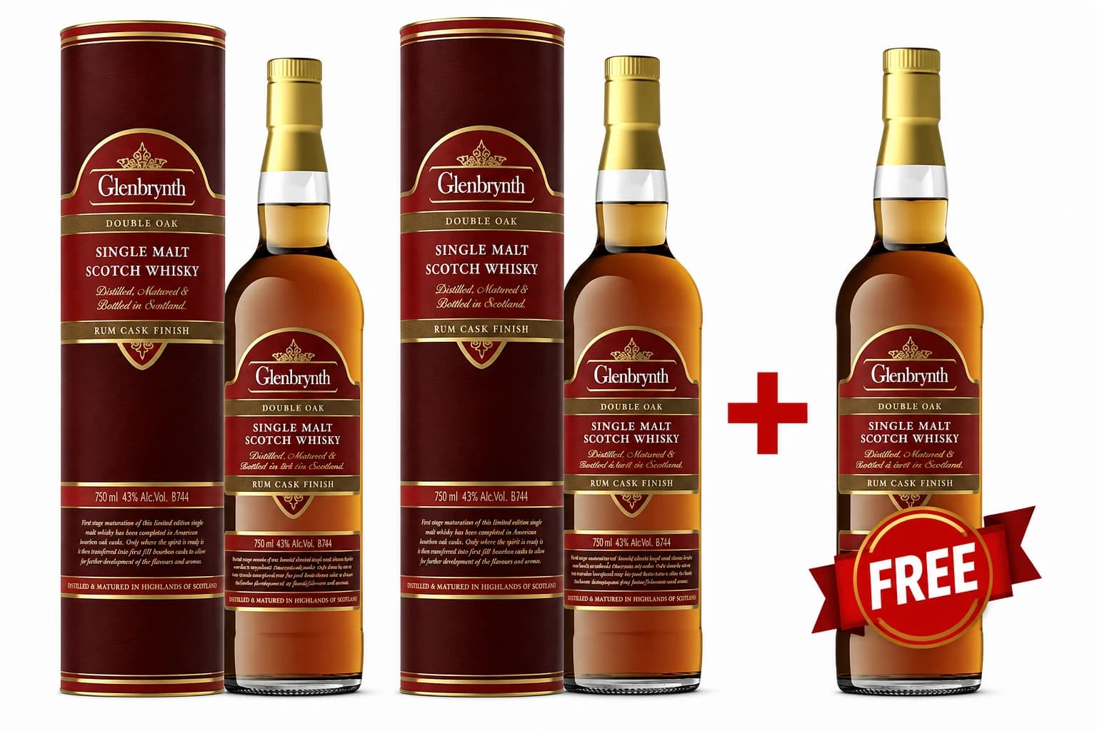 Buy 2 Glenbrynth Double Oak Rum Cask Get 1 Free product image